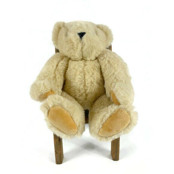 Vermont Teddy Bear Plush Classic Jointed Brown Made in USA 15 Inches - Picture 2 of 10